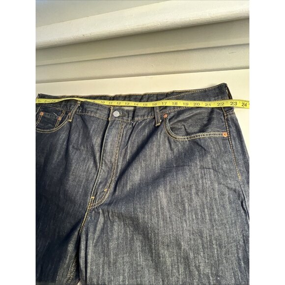 Levis 569 Loose Straight Mens Stretch Jeans 44X32 Dark‎ Blue - Picture 9 of 11